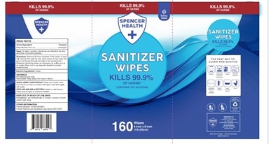 Spencer Health 160ct Wipes 3160